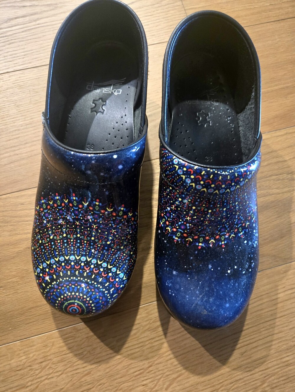 Dansko Women's Navy Galaxy Clog - Multicolor Mandala Print